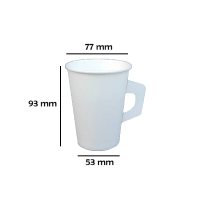 ราคา 50ใบ แก้วกระดาษเย็น 6 5oz 8oz 12oz 16oz 22oz แก้วกาแฟ มีหูจับ ไม่มีหูจับ สีขาว (21890126887)