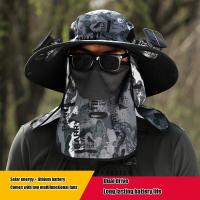 ราคา SENCHI丨หมวกขอบใหญ่ของผู้ชายชาร์จพลังงานแสงอาทิตย์แบตเตอรี่ลิเธียมอายุการใช้งานยาวนานหมวกติดพัดลมลมแรงกันแดด Topi Bucket แห้งเร็ว (21898918164)