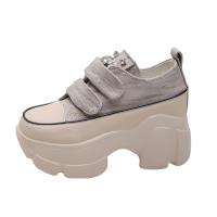 ราคา ใหม่แฟชั่นคริสตัล Denim แพลตฟอร์ม Wedge ลำลองฤดูใบไม้ผลิฤดูร้อนฤดูใบไม้ร่วง Comfy High ยี่ห้อ Chunky รองเท้าผ้าใบ9ซม รองเท้าส้นสูง Shoes (20914030848)