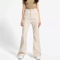 ราคา Closet Crush กางเกงขาม้าสไตล์เกาหลีเอวสูง สีครีม (22027324447)