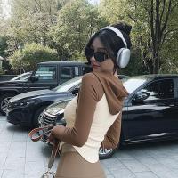 ราคา BeautyTrend Sports Top Drawstring Hooded Long Sleeves Slim Fit Cropped (20384894280)