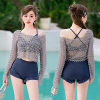 ราคา ชุดว่ายน้ำเด็กผู้หญิง ชุดว่ายน้ำผู้หญิง ชุดว่ายน้ำสำหรับสุภาพสตรี ชุดว่ายน้ำสตรี ชุดว่ายน้ำเซ็กซี่พร้อมเสื้อคลุม ชุดว่ายน้ำแฟชั่นเกาหลีผู้หญิง สำหรับสตรี 3 ชิ้น Ladies Swimwear Womens Swimsuits (22057