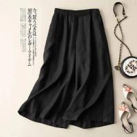 ราคา เอวสูงไซส์ใหญ่สำหรับผู้หญิงผ้าคอตตอนเทียมกางเกงขาม้าและกางเกงขาทรงกระบอกลินินผ้าคอตตอนเทียมสำหรับฤดูใบไม้ผลิและฤดูร้อน (17330743202)