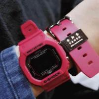 ราคา นาฬิกาข้อมือ CASIO ยักเล็ก DW 5600HR 1DR สายทูโทน สีดำ สีเเดง ตั้งเวลาให้เดิมฟรีกล่อง (20517742553)