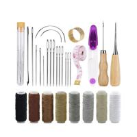 ราคา จัดส่งที่รวดเร็ว 29PCS 25PCSอุปกรณ์เย็บกระเป๋าหนัง จักรเย็บผ้า อุปกรณ์เย็บรองเท้า เข็มเย็บรองเทา หนังมือเข็มเย็บผ้าหนัง (21401259615)