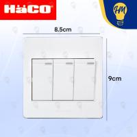 ราคา Haco สวิทช์ทางเดียว ติดลอย ครบชุด 1 ช่อง 2 ช่อง 3 ช่อง 4 ช่อง 5 ช่อง (21521483112)