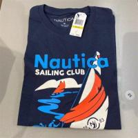 ราคา จุดผ้าฝ้าย 100 NAUTICA Nautica ใหม่ผู้ชายฤดูร้อนสบาย ๆ คอกลมแขนสั้นเสื้อยืด (18442303501)