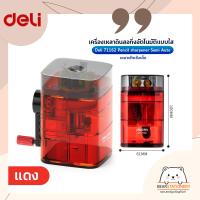 ราคา เครื่องเหลาดินสอกึ่งอัตโนมัติแบบใส Deli 71162 Pencil sharpener Semi Auto เหมาะสำหรับเด็ก (13268128079)