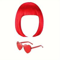 ราคา miyuli Magpie สองลูกปริญญาตรีและแว่นตาเย็นบ๊อบสั้นปริญญาตรีบ๊อบนีออนเครื่องแต่งกายคอสเพลย์ของสีต่างๆปริญญาตรีวันสำหรับโส Belsen สนับสนุนนีออน (22024565551)