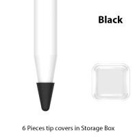 ราคา 6แพ็ ฝาครอบปลายดินสอซิลิโคนกันลื่น คสำหรับ Apple Pencil 1 Pencil 2 Nib Protector Silicone Tip Cover (11966158389)