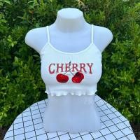 ราคา สายเดี่ยวสายฝอ สกรีนลายCHERRY (22070528829)