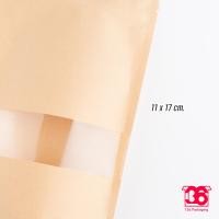 ราคา ถุงมีซิป ล็อคได้ กระดาษคราฟท์หน้าต่างใสก้นตั้งได้ดี 50ใบ (10740482485)