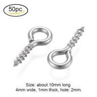 ราคา Beebeecraft 10 100 PC 304 สแตนเลสสกรูหมุดหมุดตาหมุดตะขอตาไก่สกรูเกลียวตะขอตะขอหมุด Bails สำหรับครึ่งเจาะลูกปัดเครื่องประดับทำ (15760587655)