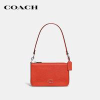 ราคา COACH กระเป๋าถือผู้ชายรุ่น Pouch Bag With Signature Canvas Interior สีส้ม CJ797 B4D (20146605164)