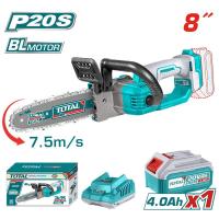 ราคา Total เลื่อยโซ่ ไร้สาย บาร์ 8 นิ้ว 20 โวลท์ มอเตอร์ไร้แปรงถ่าน รุ่น TGSLI2085 TGSLI20851 เลื่อยตัดไม้ (22124273181)