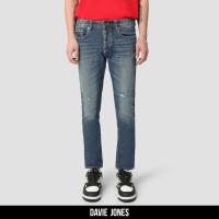 ราคา DAVIE JONES กางเกงยีนส์ ริมแดง Selvedge Slim Fit Jeans TR0001 สีกรมอ่อน (21407667912)