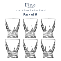 ราคา Fine crystal แพ็ค 6ใบ แก้วน้ำคริสตัล 310มล Crystal Twist Tumbler 310ml (4365390145)