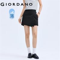 ราคา GIORDANO Women Shorts Half Elastic Waist Lightweight Summer Skorts Slant Pockets Stretchy Gentle Fashion Casual Shorts 05403201 (22097820318)