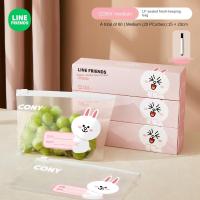 ราคา Line Friends แท้ 100 ที่เก็บอาหารแบบปิดผนึกถุงซิปทนความร้อนล้างทำความสะอาดได้นำกลับมาใช้ใหม่ถุงปิดผนึกถุงเก็บสดวัสดุเกรดอาหารในครัวเรือนหนาถุงซิปล็อคพลาสติกถุงเก็บตู้เย็นสีน้ำตาล SALLY CONY LFB41 (216