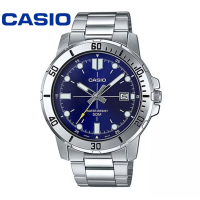 ราคา COM Shop Casio Standard นาฬิกาข้อมือสุภาพบุรุษ สายสแตนเลส รุ่น MTP 1239D 7ADF สีน้ำเงิน (4065340960)