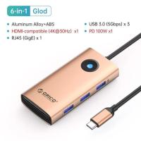ราคา ORICO USB ชนิด C 5 In 1 8 In 1พร้อมพอร์ต HDMI 4K USB 3 0สำหรับ iPad Air 4 Ipad Mini 6 iPad Pro 2021 SAMSUNG HUAWEI Mate (21630960789)