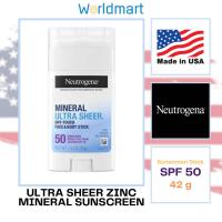 ราคา สติ๊กกันแดด Neutrogena Ultra Sheer SPF 50 Zinc Mineral Sunscreen Stick 42g (20890878208)