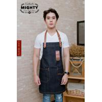 ราคา ผ้ากันเปื้อนยีนส์ หนังแท้ ช่องปากกาหนัง Denim Apron Genuine Leather รุ่นS2 ความยาว 26 นิ้ว (685256467)