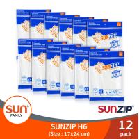 ราคา SUNZIP ถุงซิปอเนกประสงค์ รุ่น H6 ขนาด 17 X 24 ซม แพ็คละ 15 ใบ ซิปล็อคแน่นหนา (9652694912)
