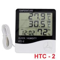ราคา เครื่องวัดอุณหภูมิแบบมีสาย เครื่องวัดความชื้น เทอร์โมมิเตอร์ digital HTC 1 HTC 2 L124 (21445770481)