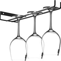 ราคา ที่แขวนแก้วไวน์ ชั้นแขวนแก้วไวน์ ที่แขวนแก้วไวน์แบบติดผนังสีดํา ที่วางแก้วไวน์ สําหรับตกแต่งบ้าน บาร์ และตู้ (21980995602)