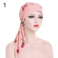 ราคา COD พิมพ์ลายดอกไม้ ผู้หญิง ผ้าคลุมศีรษะ ผมร่วง ฮิญาบมุสลิม หมวกผ้าโพกหัว หมวกคีโม ห่อหัว (14725024115)