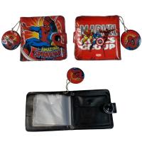ราคา กระเป๋าสตางค์เด็ก 2 พับ ลายการ์ตูนลิขสิทธิ์ Kids Wallet Spiderman Avenger Batman Car (21276597272)