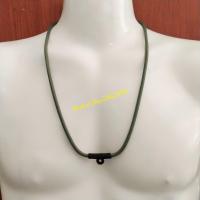 ราคา สร้อยคอเชือกร่มนอก สีเขียว ถักปลาย1ห่วง เส้นขนาด 4 มิล 1 ห่วง งานแฮนเมด งานละเอียดฝีมือปราณีต (6708412760)