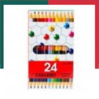 ราคา COLLEEN สีไม้คอลลีน 2 หัว 12 ด้าม 24 สี ด้ามเหลี่ยม UBMarketing (15237045347)