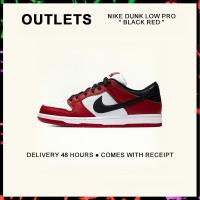 ราคา กล่องที่สมบูรณ์ Nike Dunk Low Pro Black Red Skateboard Shoes BQ6817 600 รับประกัน 1 ปี (21887234691)