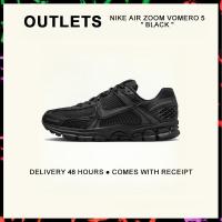 ราคา กล่องที่สมบูรณ์ Nike Air Zoom Vomero 5 Black Running Shoes BV1358 003 รับประกัน 1 ปี (21887656803)