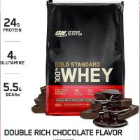 ราคา Optimum Nutrition 100 Whey Gold Standard 10 Lbs เวย์โปรตีน เพิ่มกล้ามเนื้อ ลดไขมัน Double Rich Chocolate (7833626967)