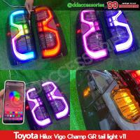 ราคา ไฟท้าย vigo vigo champ 2005 2007 2009 2010 2011 2012 2013 2014 led V11 GR ฺBar วิ่ง เปลี่ยนสีได้จากมือถือ ลายหวานเย็น (21992723330)