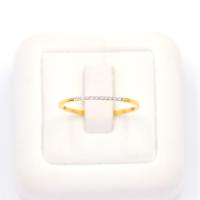 ราคา Happy Jewelry แหวนแถว น่ารักๆ ทองแท้ 9k 37 5 เพชรกุหลาบ SI328 (21902999442)