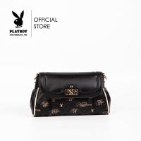 ราคา Playboy กระเป๋าสะพายข้างผู้หญิง ลิขสิทธิ์แท้ รุ่น ST B242PB561 ดีไซน์กระเป๋าแบบฝาปิดเย็บนวมพิมพ์ลายโลโก้ มี 2 สี สีดำและสีชมพู (21630087309)