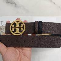 ราคา Tory Burch TB เข็มขัดหนังแท้สำหรับผู้ชายเข็มขัดเครื่องประดับแฟชั่นลายลิ้นจี่สองด้านสำหรับชายหนุ่ม3 8ซม (20637987889)
