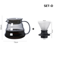 ราคา ชุดดริปกาแฟ เหยือกดริปกาแฟ แก้วดริปกาแฟ กาดริปกาแฟ ดริปกาแฟ 350ml และ 500ml ความแข็งแรงสูง ความโปร่งใสสูง Soonbuy (21904928533)