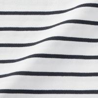 ราคา มูจิ เสื้อยืดคอปาดลายทางแขนสั้น ผู้หญิง MUJI Border Boat Neck Short Sleeve T Shirt (21835275877)