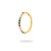 ราคา Titanium Rainbow CZ Slim Clicker Hoop 1 ชิ้น (22051265024)