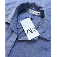 ราคา ZARA เสื้อเชิ้ต ผ้าลินิน คอปก แขนยาว LINEN SHIRT (21703455569)