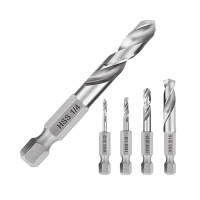 ราคา 5PCS 1 4 Hex Shank Drill Bit Set Right Angle Drill Bit Set for Metal M2 Short Length Drill Bit Steel for Quick Change Chuck (20066230323)