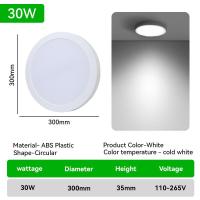 ราคา Chenben ไฟแผง LED ไฟติดเพดานบางเฉียบรอบ พื้นผิวสี่เหลี่ยมดาวน์ไลท์ติดดาวน์ไลท์ 10 W 15 W 20 W 30 W โคมไฟเพดานสปอตไลท์สำหรับห้องนั่งเล่นห้องครัวห้องนอนห้องโถงแสง (21496221914)