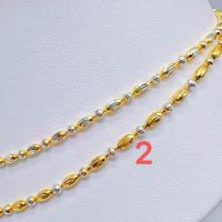 ราคา สร้อยคอ 2 กษัตริย์ สร้อยคองางทองเหลือง 925 ลายเม็ดข้าวตัด ลายสวย (20804331064)