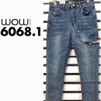 ราคา SpinnyHouse กางเกงยีนส์ ป้ายWOW 6068 1 ยีนส์ขาดข้างรุ่นที่ขายดีที่สุด (8447290680)