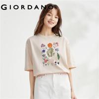 ราคา GIORDANO Women ARTAND Series T Shirts 100 Cotton Crewneck Simple Tee Short Sleeve Print Summer Fashion Casual Tshirts 99392253GHYJ (19524530545)
